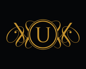 Luxurious Royal Elegant Logo U