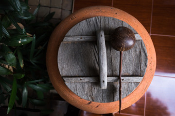 Wood lid of water tank