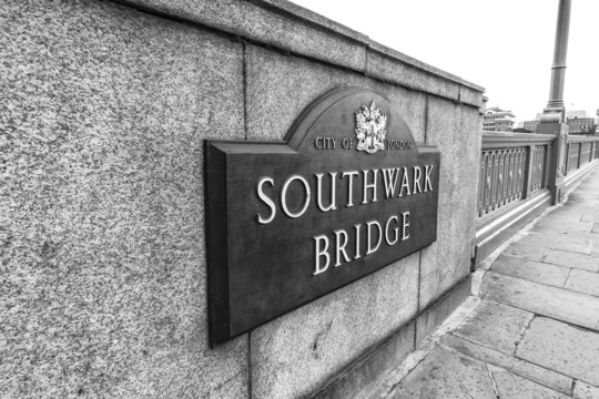 Southwark Bridge Sign