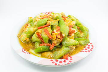 Luffa Stir-flied with egg.