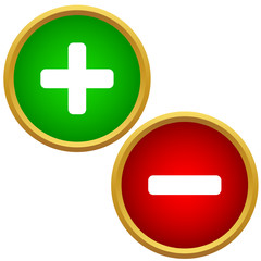 Obraz premium Positive and negative buttons