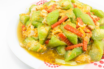 Luffa Stir-flied with egg.