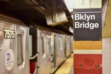 Fototapeten Brooklyn Bridge City Hall U-Bahnstation - New York City © demerzel21