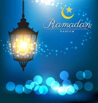Beautiful bright lamp for ramadan festival