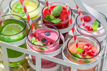 Delicious smoothie with berry fruits