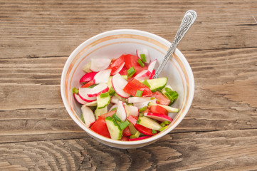 vegetable salad on the plate