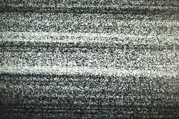 Television screen with static noise caused by bad signal recepti