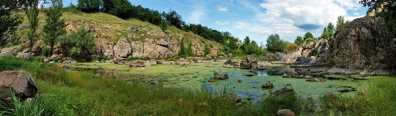 Fototapeta na wymiar landscape, river, forest panorama