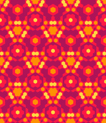 red orange yellow color abstract geometric seamless pattern.