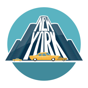 New York City vector label