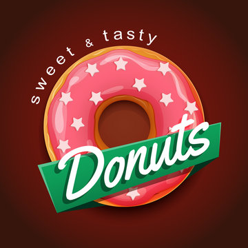 Sweet donut advertising banner