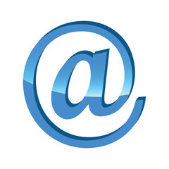Obraz premium Mail blue 3D icon