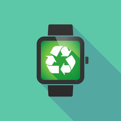 Smart watch with a recycle sign