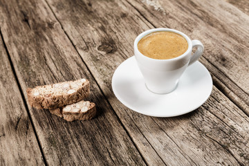 Coffee concept - cup of espresso crema