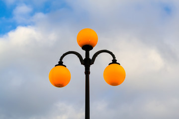 Bright light against a grey sky