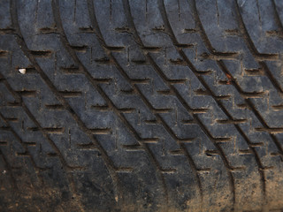 Background texture of used car tire