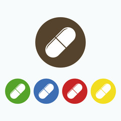 Simple Icon tablets, pills.