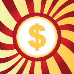 Dollar abstract icon