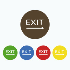 Simple icon exit sign.