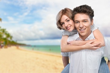 Obraz premium Couple, Happiness, Cheerful.