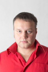 Obraz premium man in a red shirt