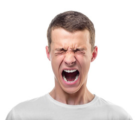 Young angry man.