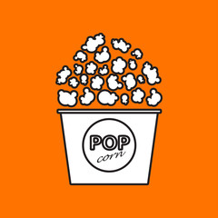 Vector popcorn icon. Eps10