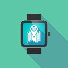 Smart watch with a map