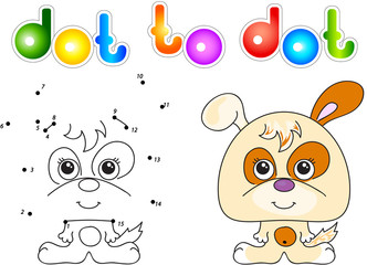 Naklejka premium Funny and cute dog