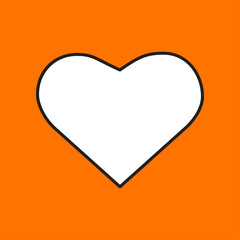 Vector two hearts icon. Eps10