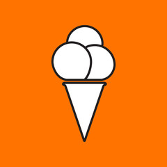 Vector ice-cream icon. Eps10