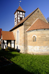 romanische Kirche Schkauditz, Burgenlandkreis, Sachsen-Anhalt,