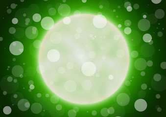 Grüner Mond / Vollmond - Orbs