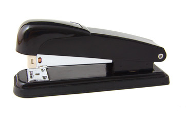Black professional stapler isolated on a white background