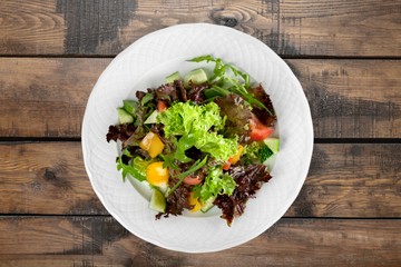 Salad, Vegetarian Food, Lettuce.