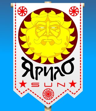 Russian standard of Yarilo pagan god
