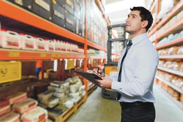 Courier, business, clipboard.