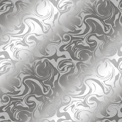 Background of the marble pattern./Silver color. Seamless pattern.