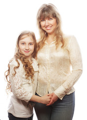 mother and daughter, happy family