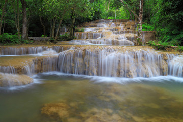 Fototapeta na wymiar Waterfall in Thamphatai National Park , Thailand
