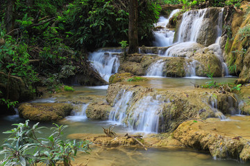 Naklejka na ściany i meble Waterfall in Thamphatai National Park , Thailand