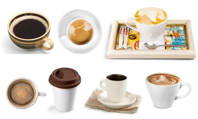 Coffee, Cappuccino, Cup.