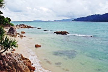 Clean and clear sea water / Clean and clear beach, rock and sea water in Lipe island, Thailand