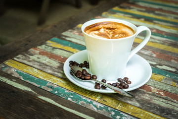 Coffee vintage wood