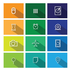 Computer icons flat line 4 Shadow