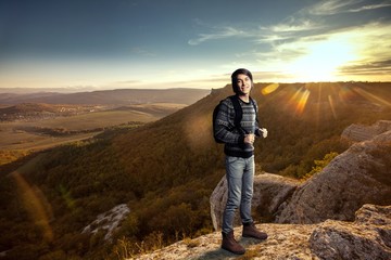 Fototapeta premium Backpacker, Explorer, Travel.