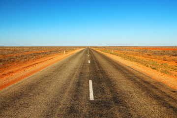 Fototapeta na wymiar Australian long road