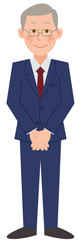 ビジネスマン　シニア　全身