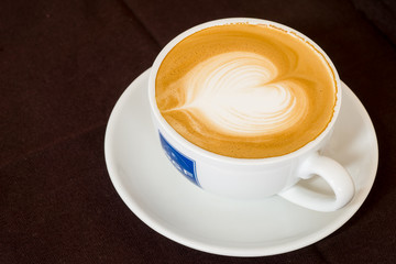 coffee latte art in coffee shop