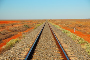 Railway across the desert